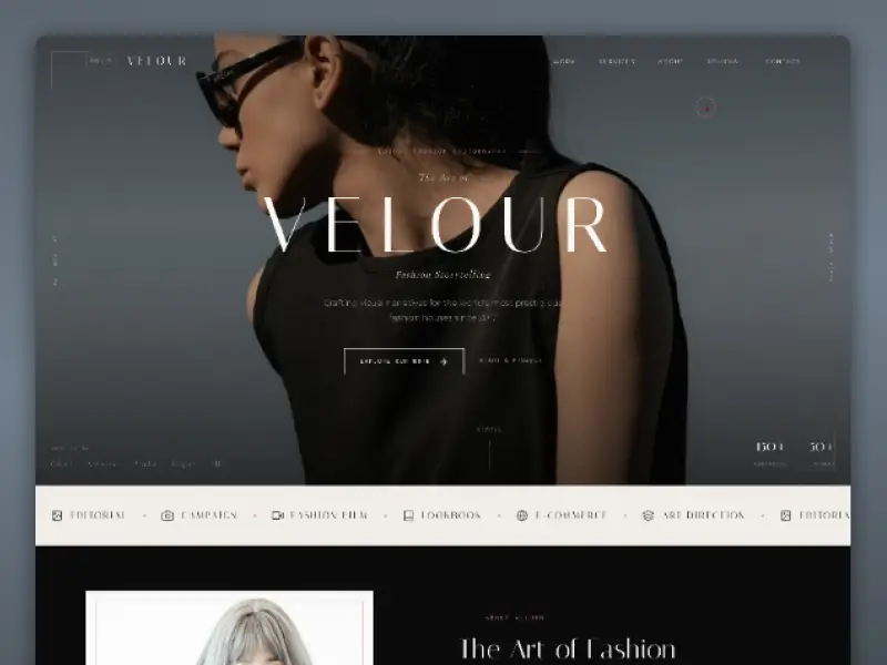 VELOUR - Premium Fashion Photography Portfolio HTML Template